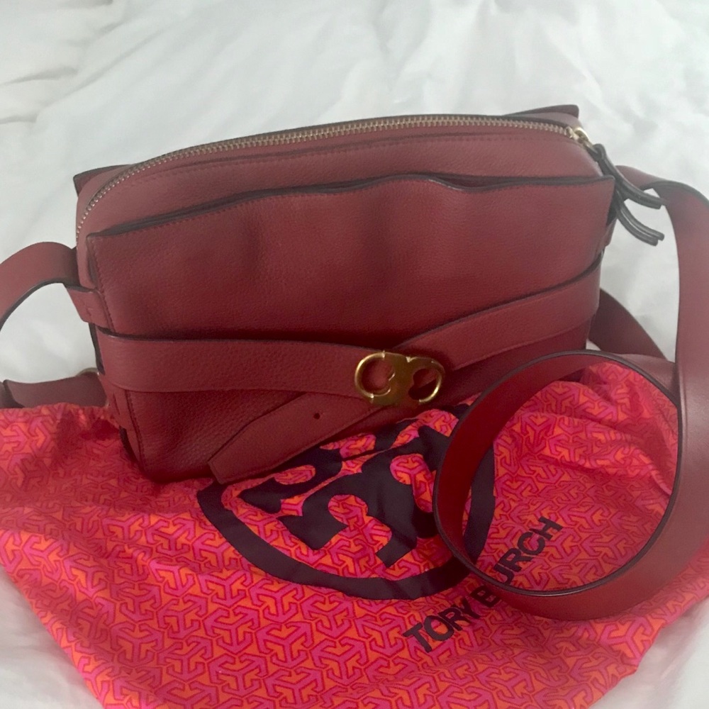 Tory Burch Gemini Leather Camera Crossbody Bag